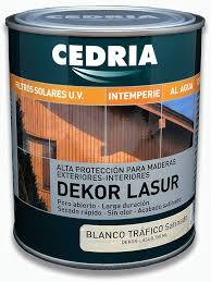 Cedria Dekor Lasur Satinado Blanco Trafico 750 ml